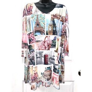 Cover Charge London, Paris Rhinestone embellished tunic top